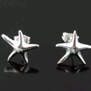 Silver Plated Starfish Earrings